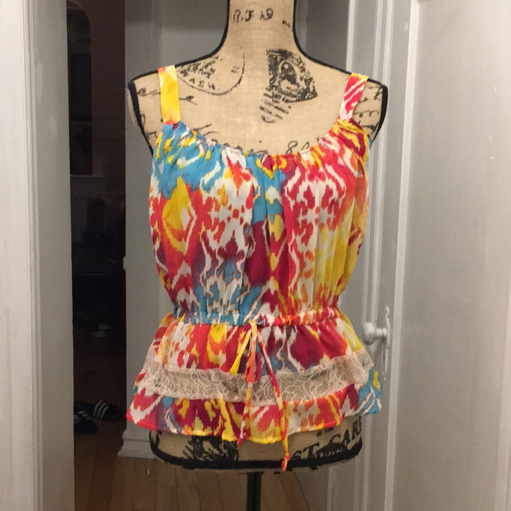Lace Multi-Colored Top